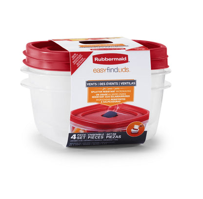 Vented EasyFindLids™ 5-Cup Food Storage and Organization Container, Racer Red, 2 Pack - US 16385