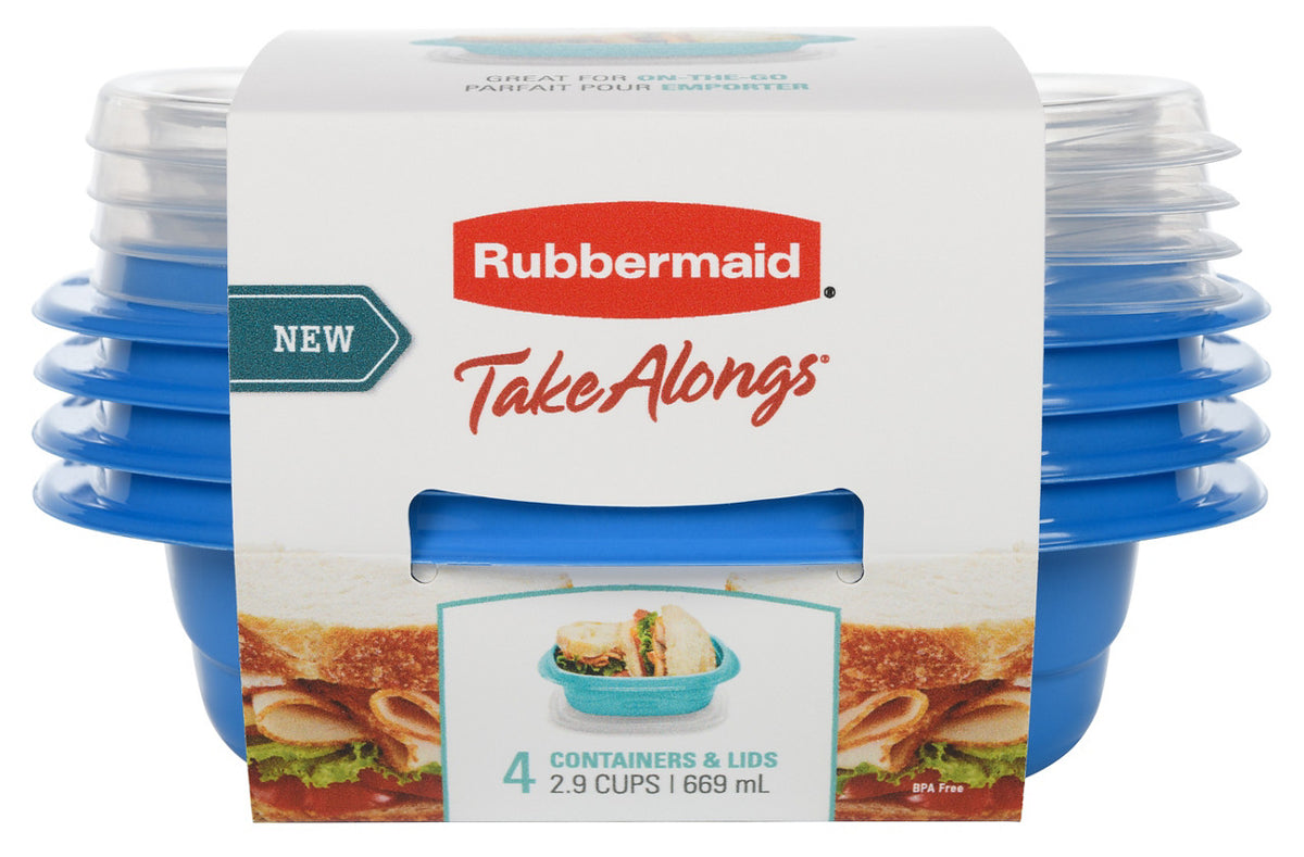 TakeAlongs® Food Storage 2.9 Cup Square Containers, Meal Prep - US 43789