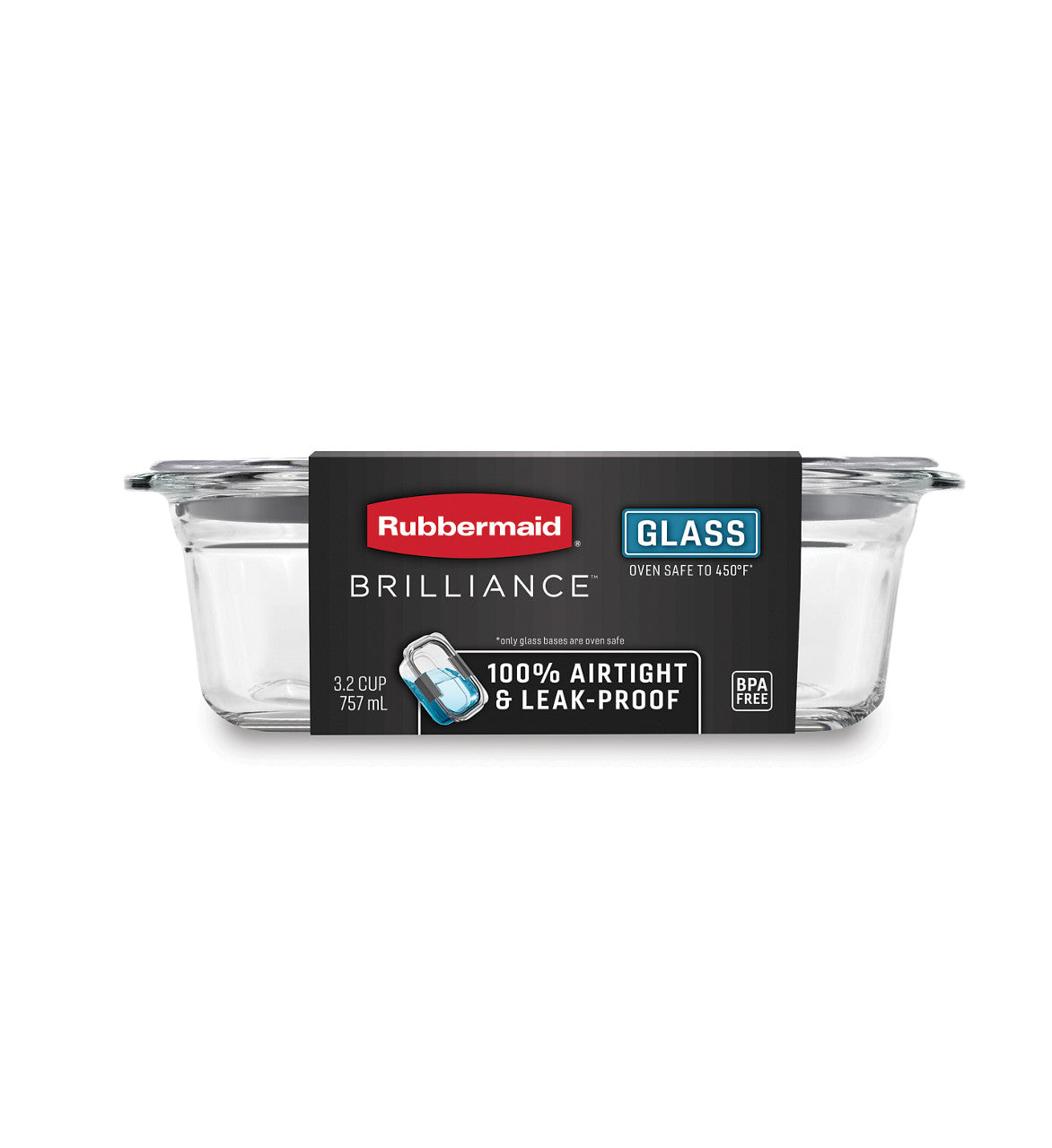 Brilliance™ Glass Food Storage Container, Medium Rectangle - US 24369