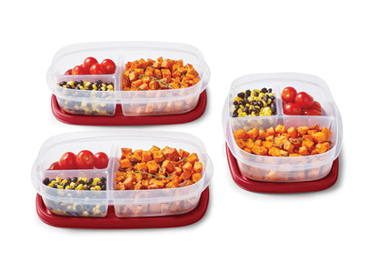 EasyFindLids™ Medium Food Storage Containers, Divided - US 00975