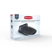 Rubbermaid® Antimicrobial Dish Drying Rack with Drainboard, Raven Grey, 2-Piece Set - US 53580