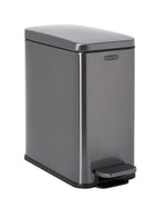 Stainless Steel Slim Step-On Trash Can - US 62910