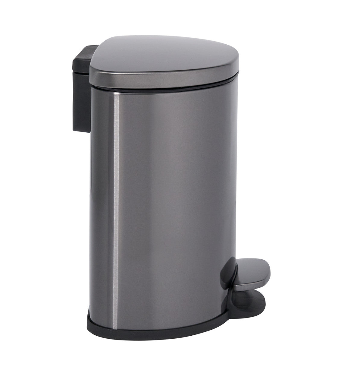 Stainless Steel Semi-Round Step-On Trash Can - US 88690