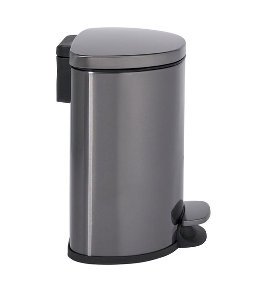 Stainless Steel Semi-Round Step-On Trash Can - US 88690