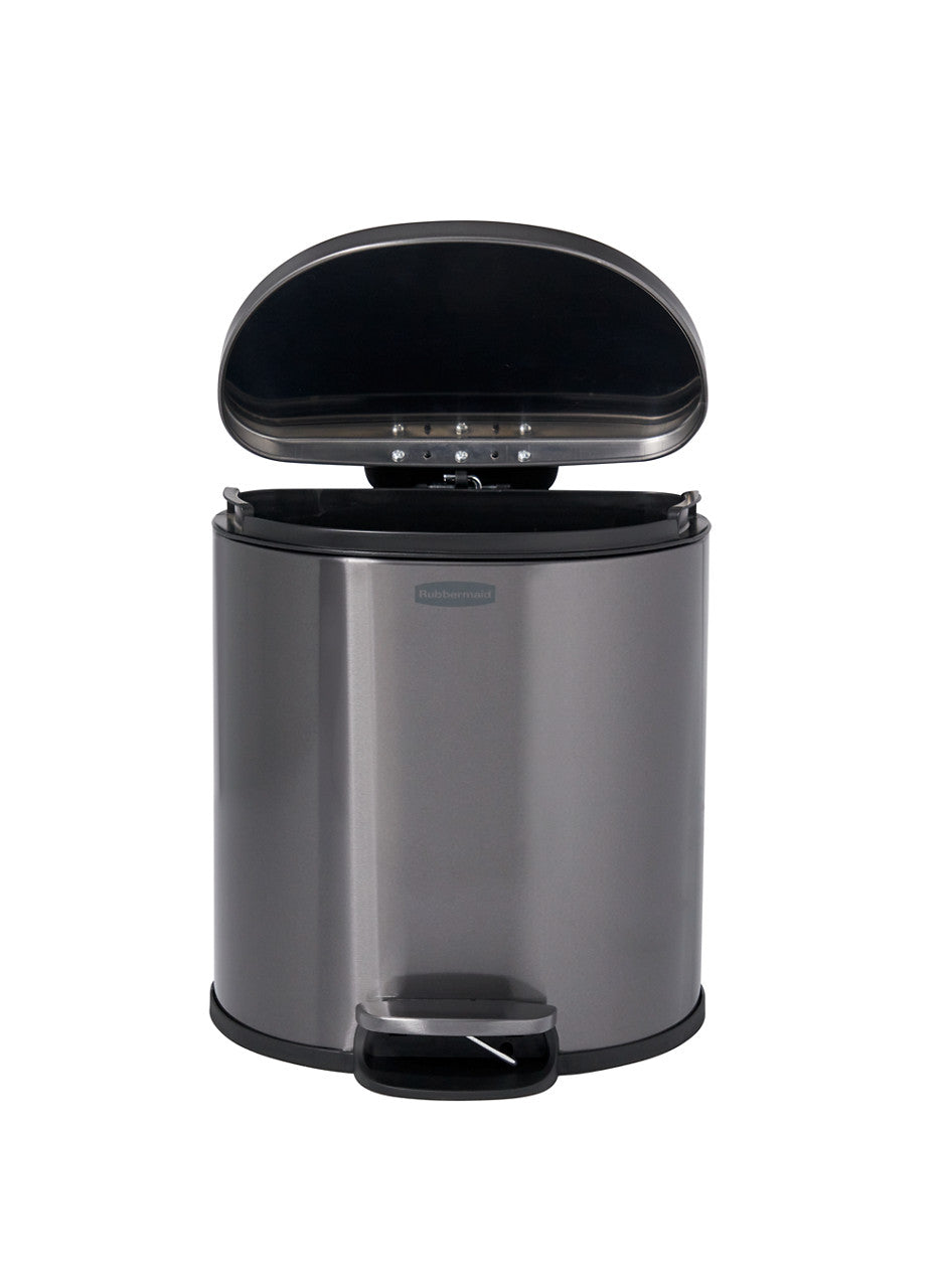 Stainless Steel Semi-Round Step-On Trash Can - US 88690