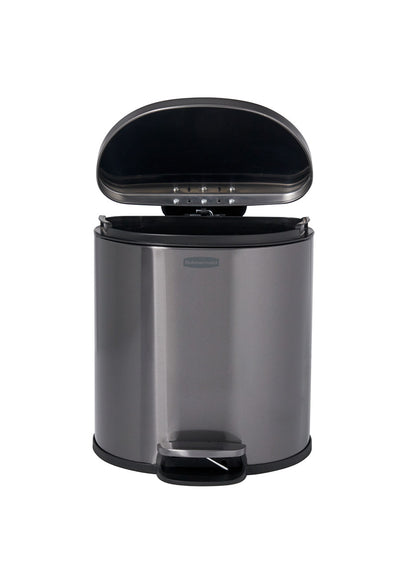 Stainless Steel Semi-Round Step-On Trash Can - US 88690