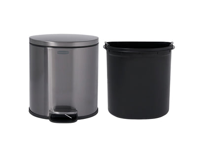 Stainless Steel Semi-Round Step-On Trash Can - US 88690