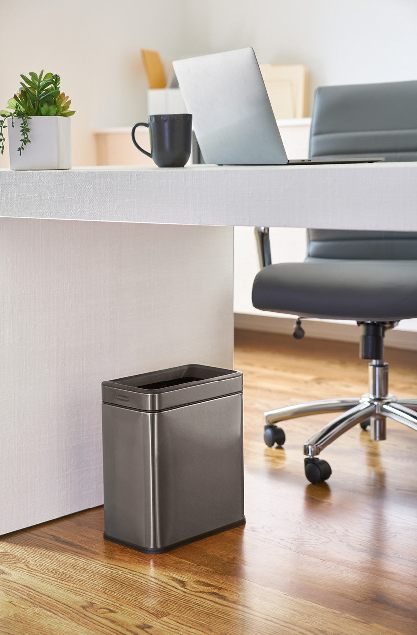 Stainless Steel Open Top Trash Can - US 10610