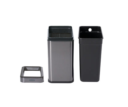 Stainless Steel Open Top Trash Can - US 10610