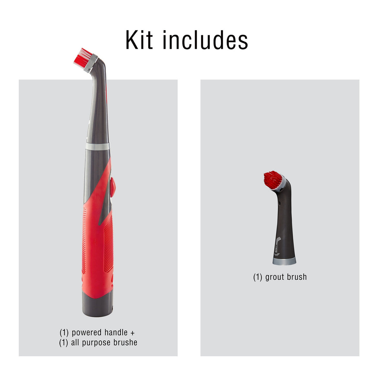 Power Scrubber with 1 All-Purpose Scrubbing Head and 1 Grout Scrubbing Head - US 40238