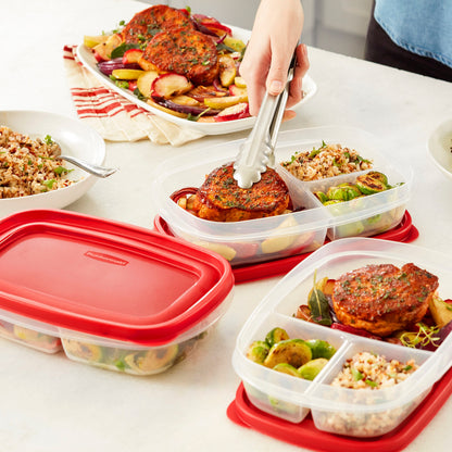EasyFindLids™ Medium Food Storage Containers, Divided - US 00975