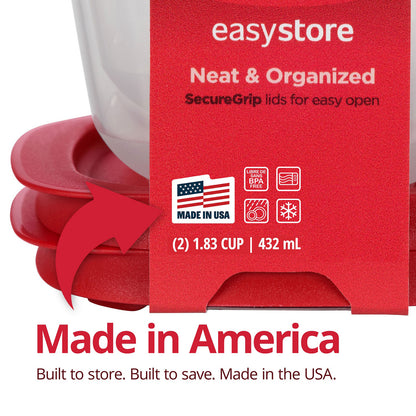 EasyStore Food Storage Containers, 2-pack Square - US 02806