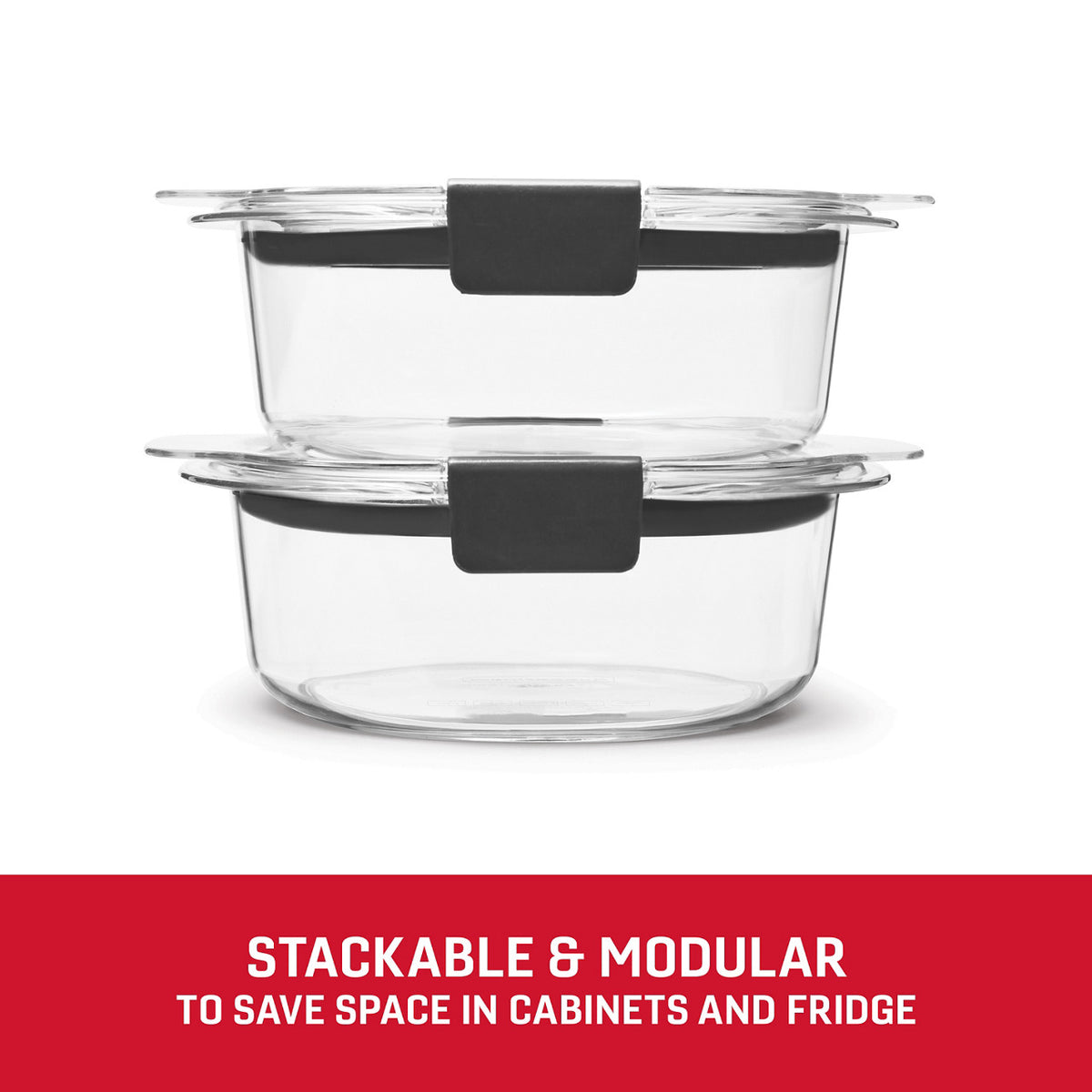 Rubbermaid Brilliance® Round Leak Proof Food Storage Containers, 2.17 cup, 2 Pack - US 82666