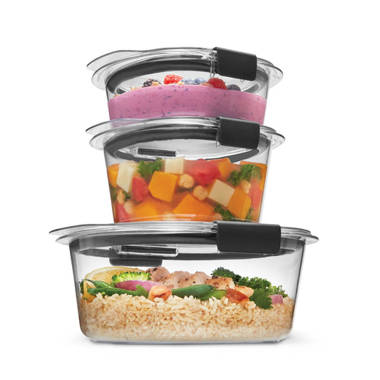 Rubbermaid Brilliance® Round Leak Proof Food Storage Containers, 6 Piece Set - US 00856