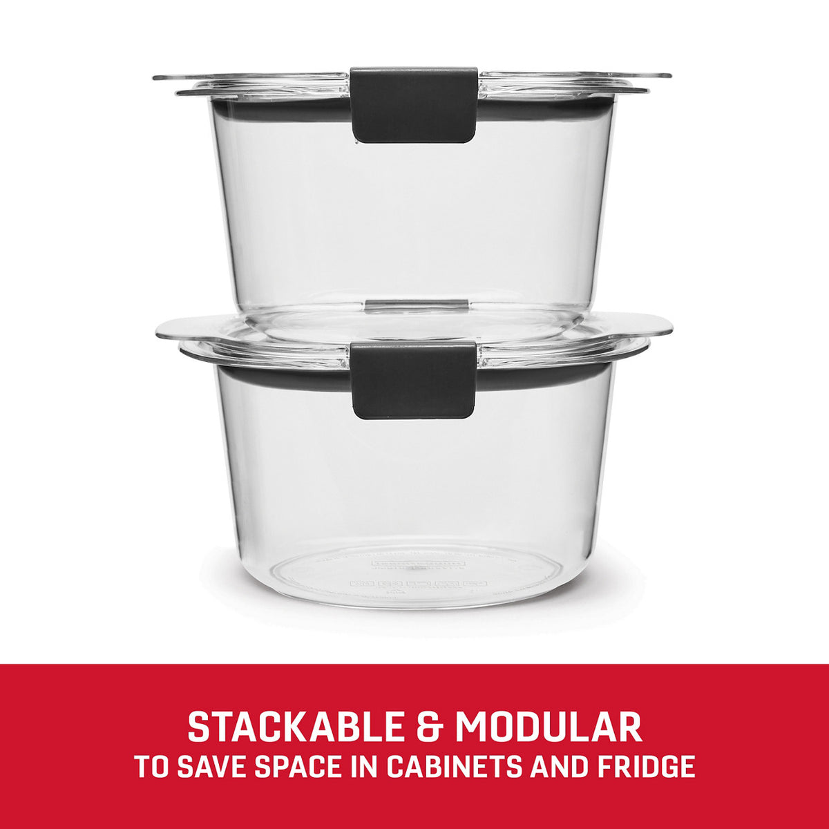 Rubbermaid Brilliance® Round Leak Proof Food Storage Containers, 3.47 cup, 2 Pack - US 23410