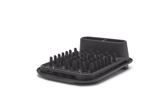 Rubbermaid® Antimicrobial Dish Drying Rack with Drainboard, Raven Grey, 2-Piece Set - US 53580