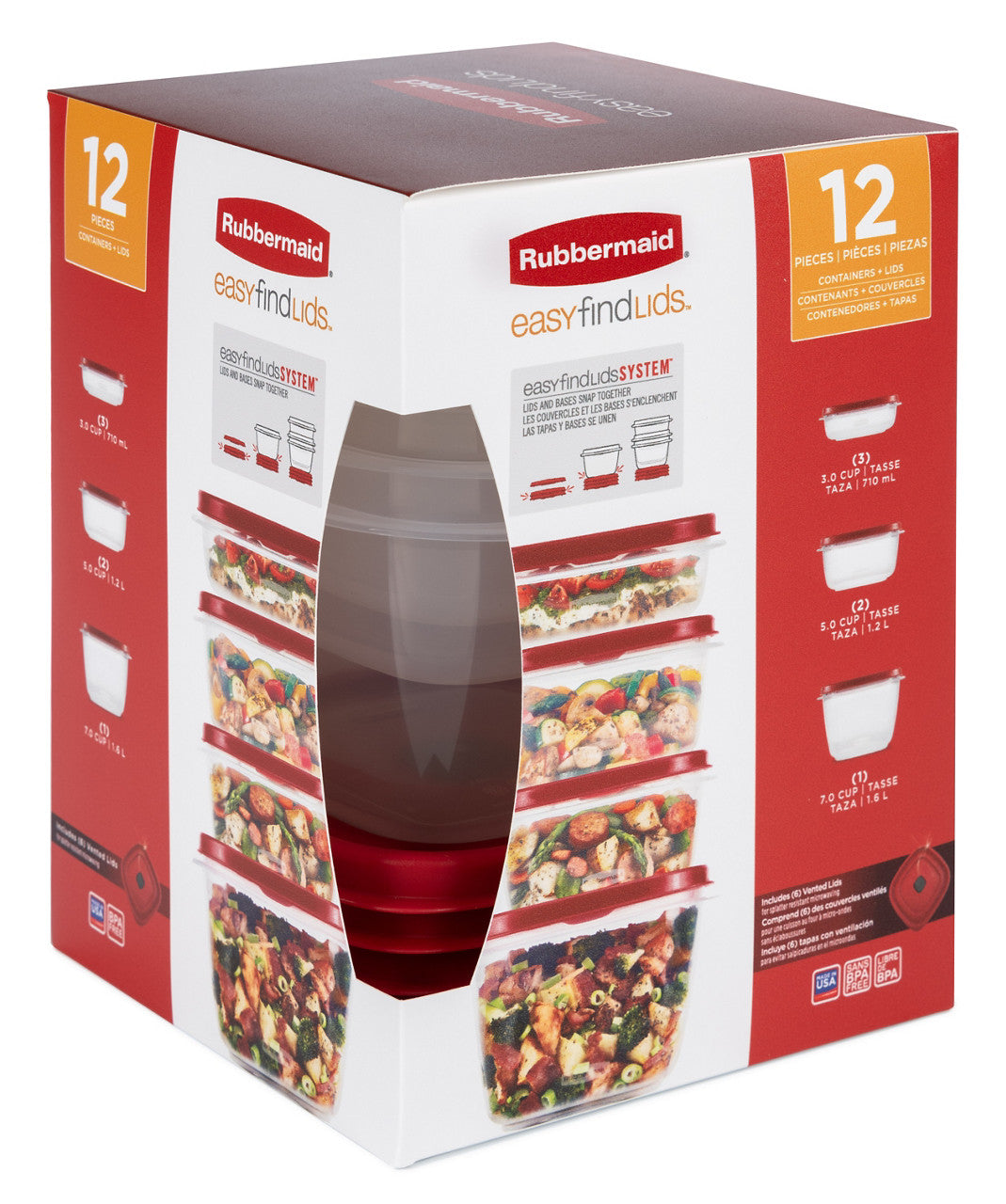 EasyFindLids™ with Vents Container Set - US 98255